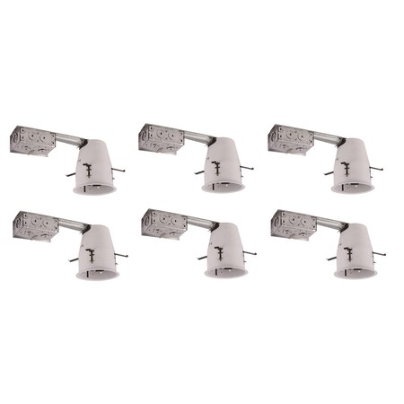 Elegant Lighting 4 INCH NON-ICAT REMODEL HOUSING, 120V, E26 SOCKET, PAR16/PAR20/BR20, 5 TC4R-E26-6PK